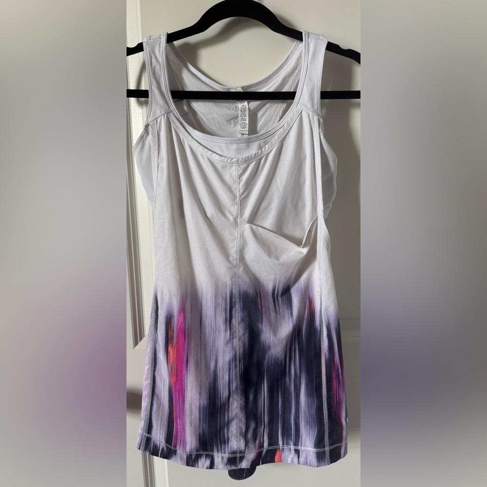lululemon athletica White and Purple Tank Top Size 6